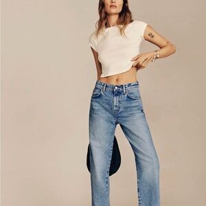 Reformation Val 90s Mid Rise Straight Jeans